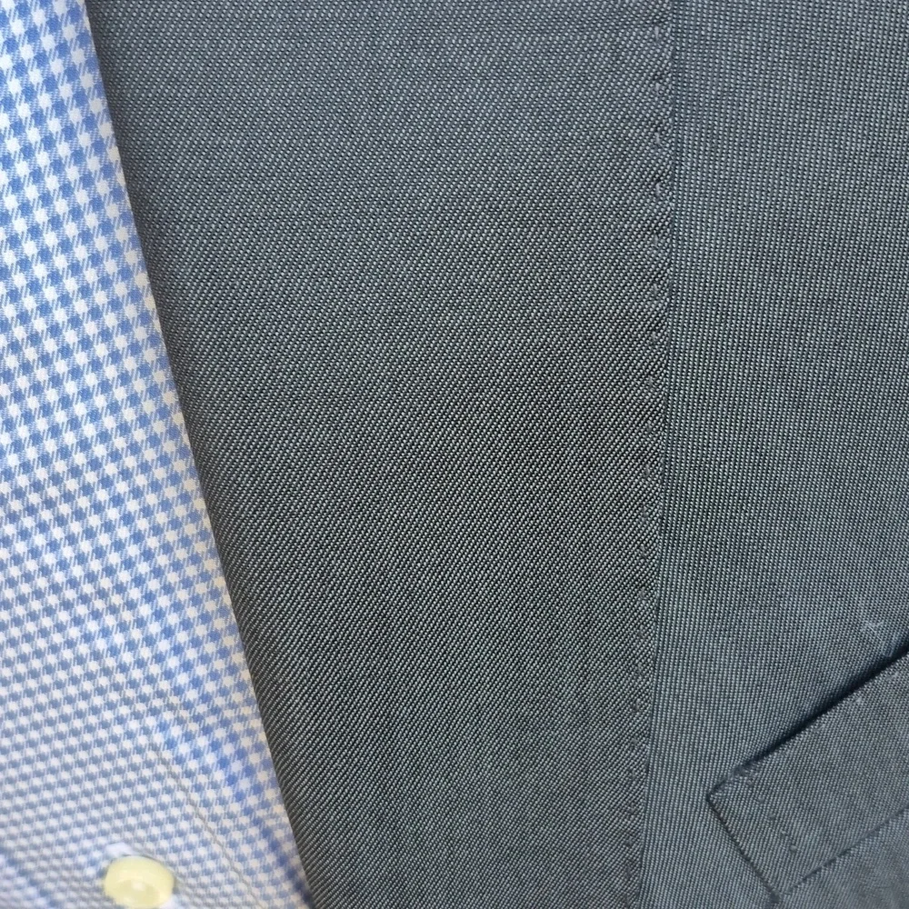 Z ZEGNA City Solid Grey Mohair Wool Blend Sz 44 R Mens Sport Coat Suit Jacket - Picture 3 of 7